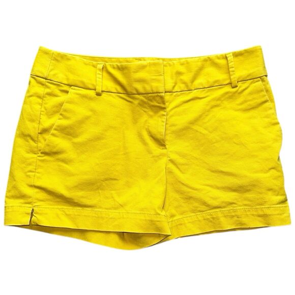 LOFT Size 4 Yellow Chino Riviera Shorts Coastal Chic Preppy Clean Girl - Picture 2 of 10